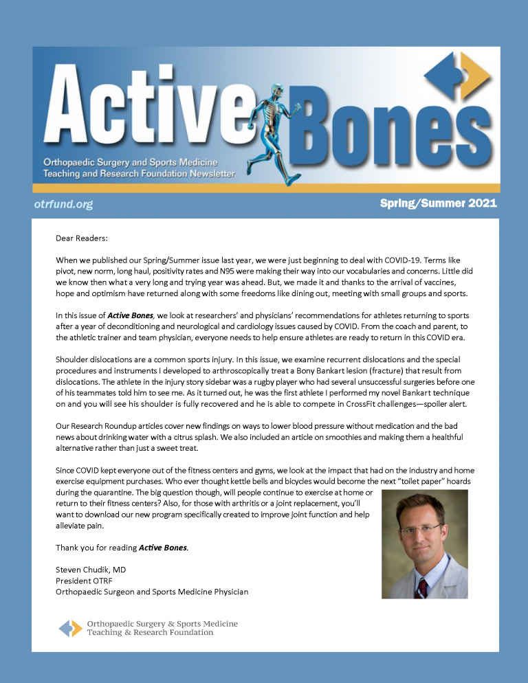 OTRF Active Bones Spring/Summer e-Newsletter Available