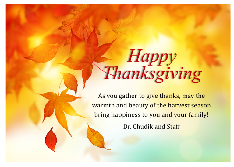 Have a safe and happy Thanksgiving