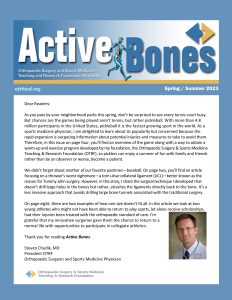 OTRF Spring-Summer newsletter features pointers for picklers, programs to help prevent pickleball injuries, Dr. Steven Chudik’s life-changing surgery protocols